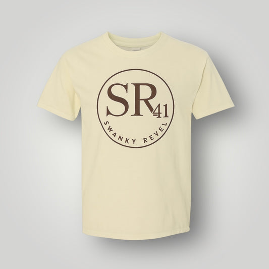 PRE-ORDER Swanky Revel Shirt Comfort Colors Ivory with Brown Logo Size Small-4XL