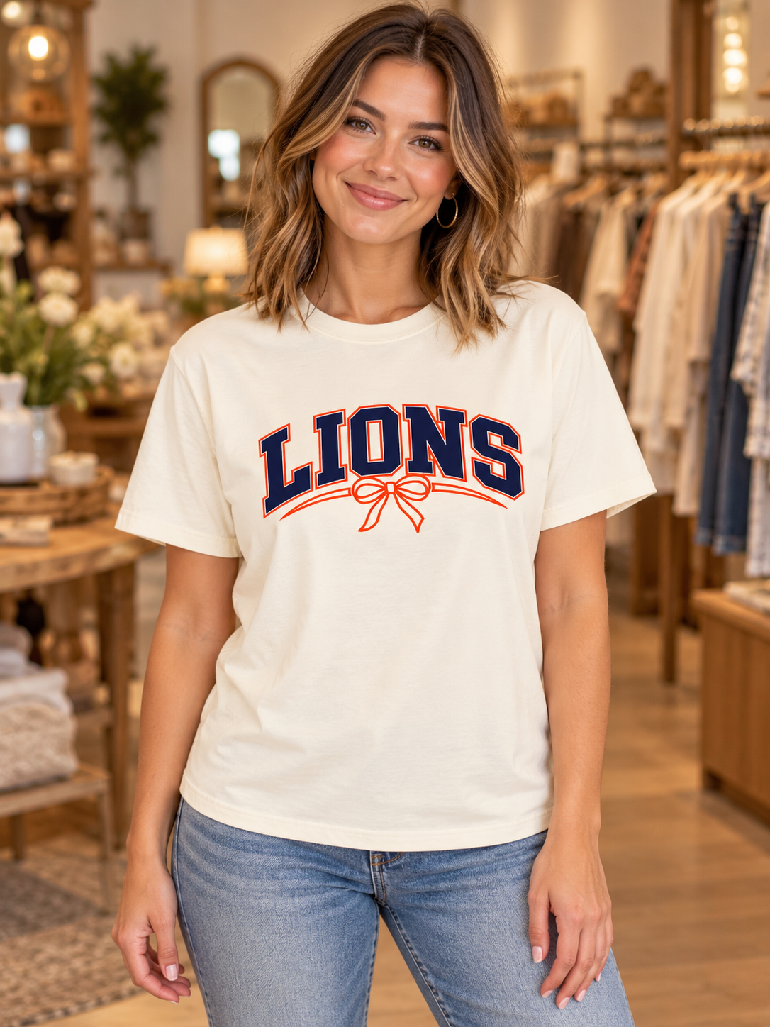 Lions Bow Graphic Tee