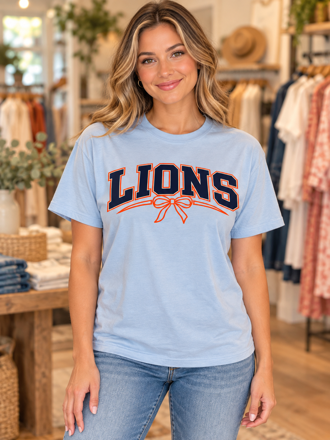 Lions Bow Graphic Tee