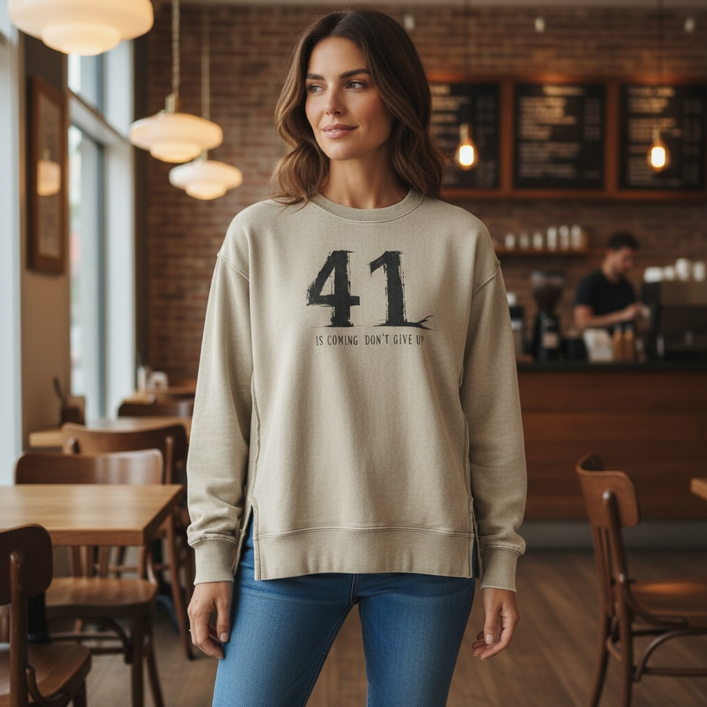 41 “Don’t Give Up” Graphic Sweatshirt
