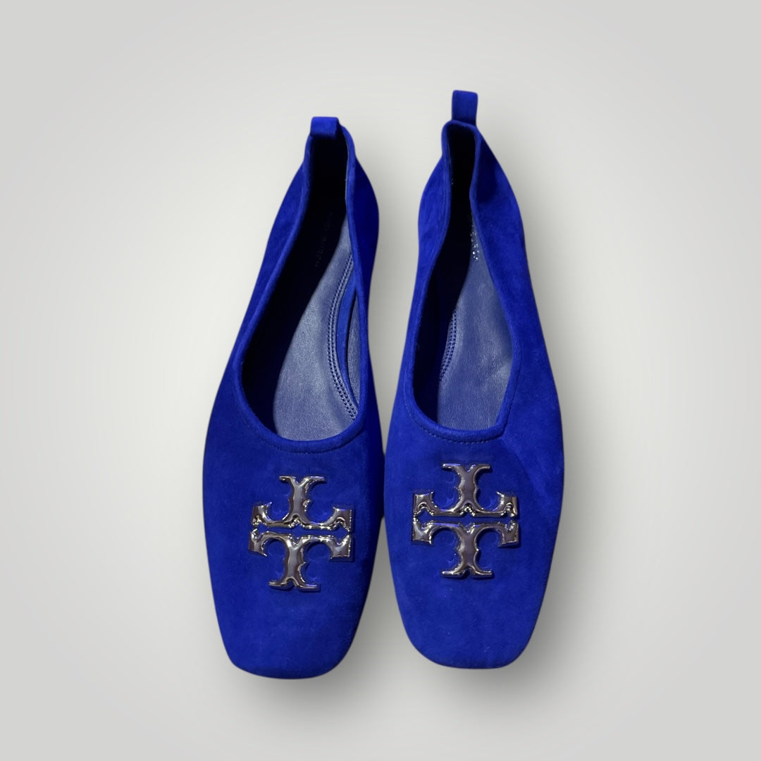 Tory Burch Royal Blue Suede Flats Size 10.5