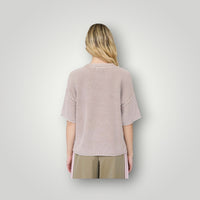 Khaki/white JOA Women-Tops, Medium