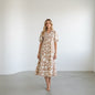 Polka Dot Puff Sleeve Midi Dress