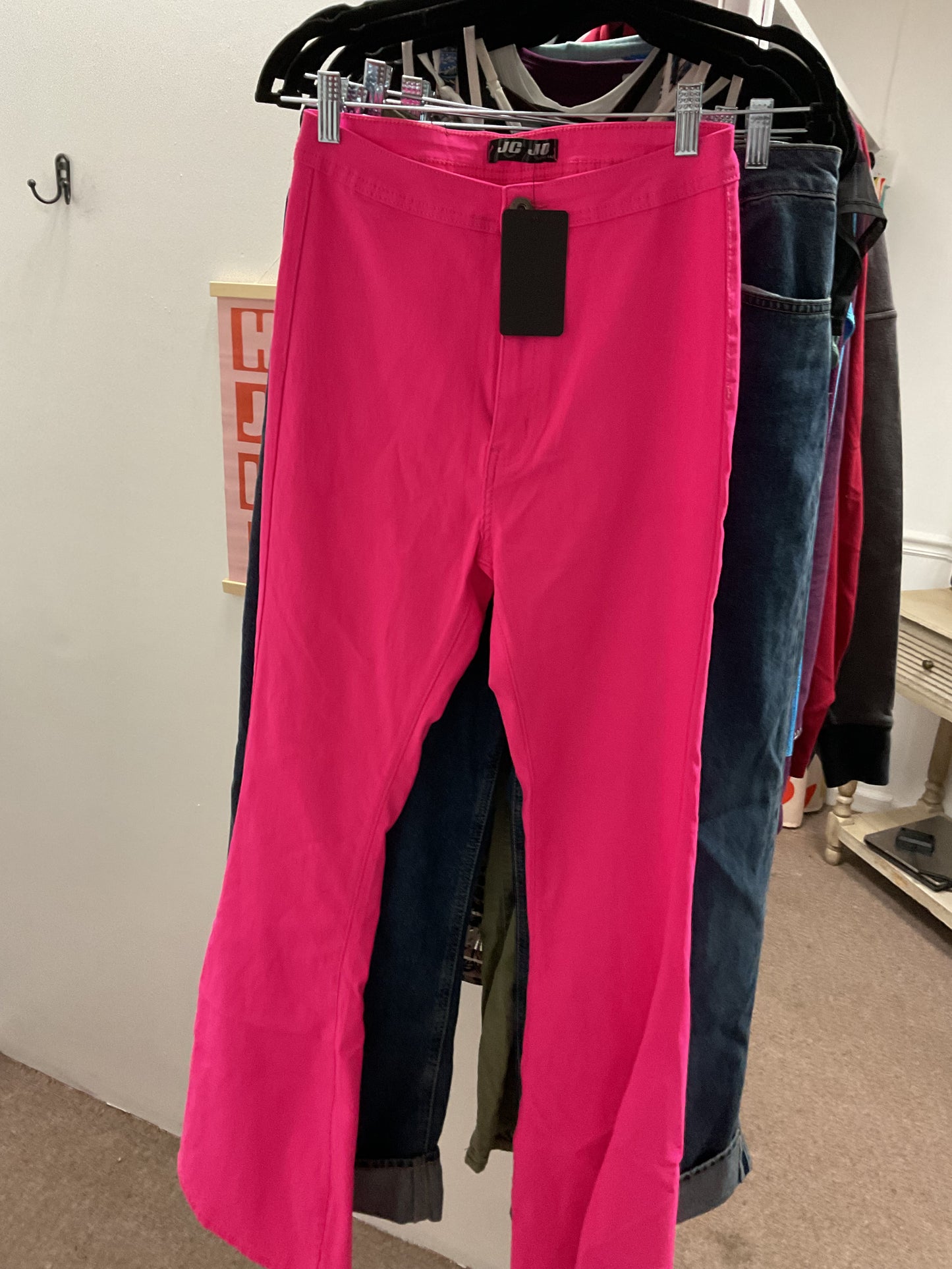 Hot pink JCJO Flare Pants, Large