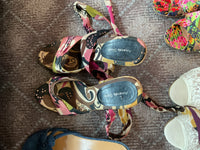Multi color Amanda Smith  Slingback Wedge Sandals, 6