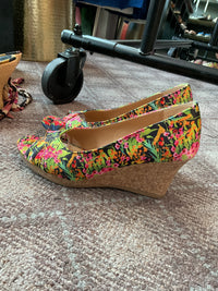 Floral Dexflex comfort Cutout Heeled Sandals, 6