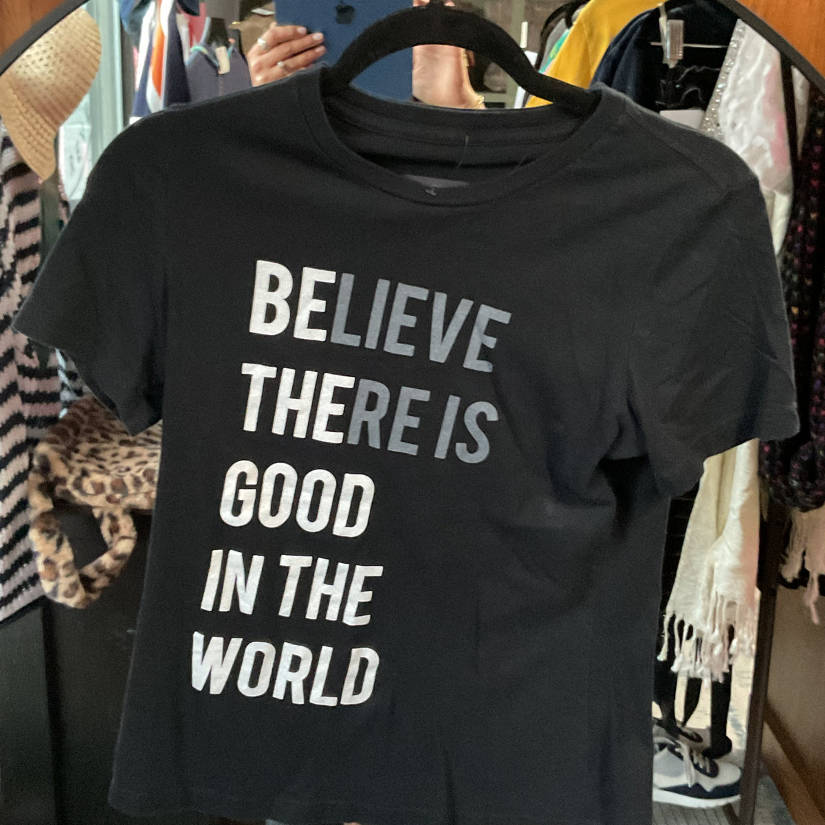 Black Believe There Is good Women-Tops, Small