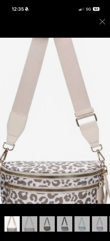Brown cheetah Nylon Purse Women-Accessories/Purses