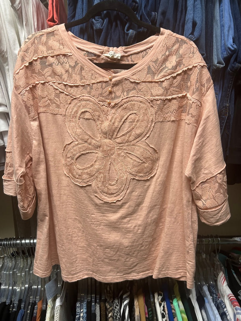 Peach Easel Women-Tops, Large