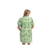 Mint green Jodifl Boho Floral Eyelet Babydoll Dress – Green Women-Dresses/Rompers, S