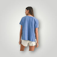 Washed Blue Bibi Women-Tops, Medium