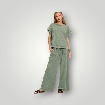 Ash Jade Zenana Pants Set Outfit, Large