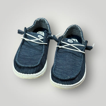 Navy Hey Dude Woven Slip-On Shoes, 9W