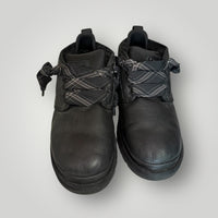 Black Ugg Leather Lace-Up Boots, 8