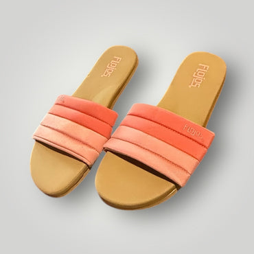 Coral / Peach Flojos Slide Sandals, 7