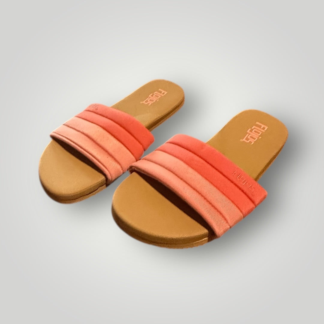 Coral / Peach Flojos Slide Sandals, 7