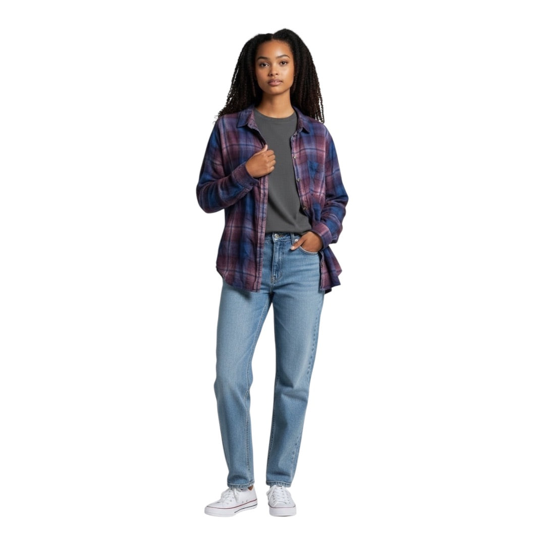 Purple/Blue American Ealge Women-Tops, Medium