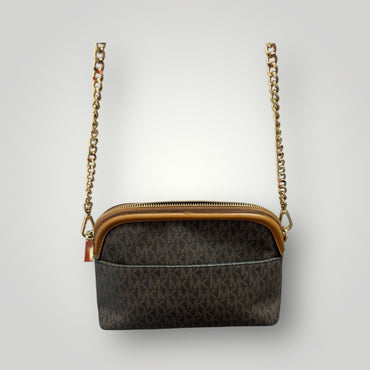Brown Michael Kors Logo Crossbody Bag