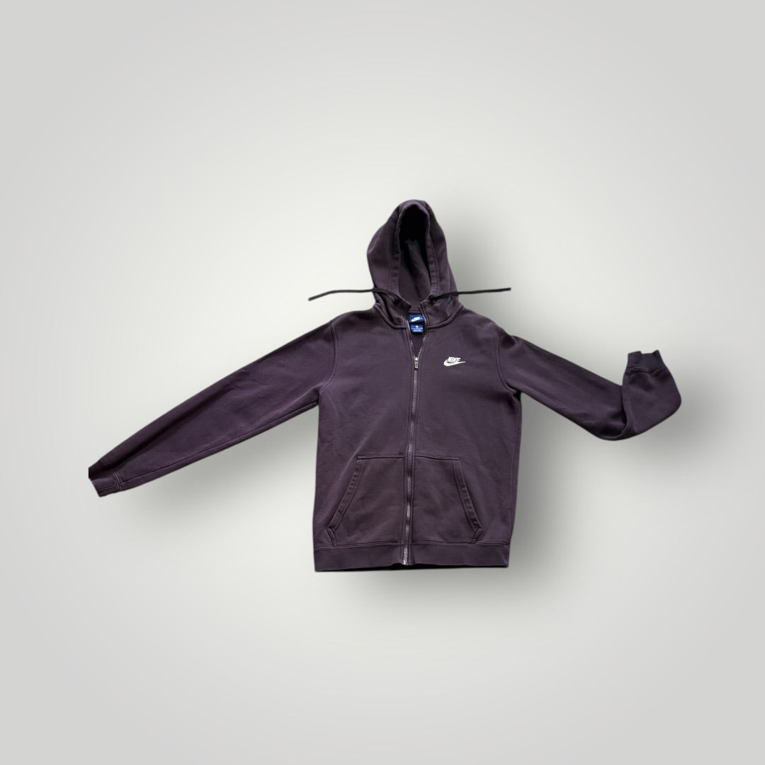 Deep Plum Nike Zip-Up Hoodie, Small