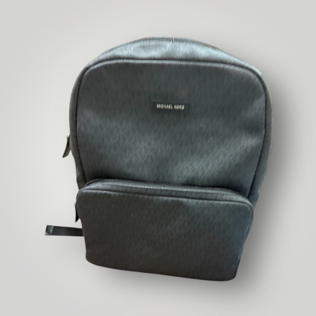 Black / Charcoal Signature Print Michael Kors Signature Logo Backpack