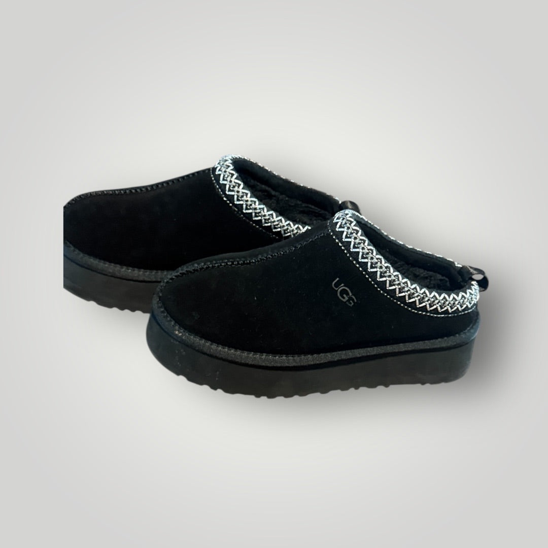 Black Dupe Uggs UGG-Style Cozy Slip-On Boots, Black