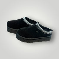 Black Dupe Uggs UGG-Style Cozy Slip-On Boots, Black