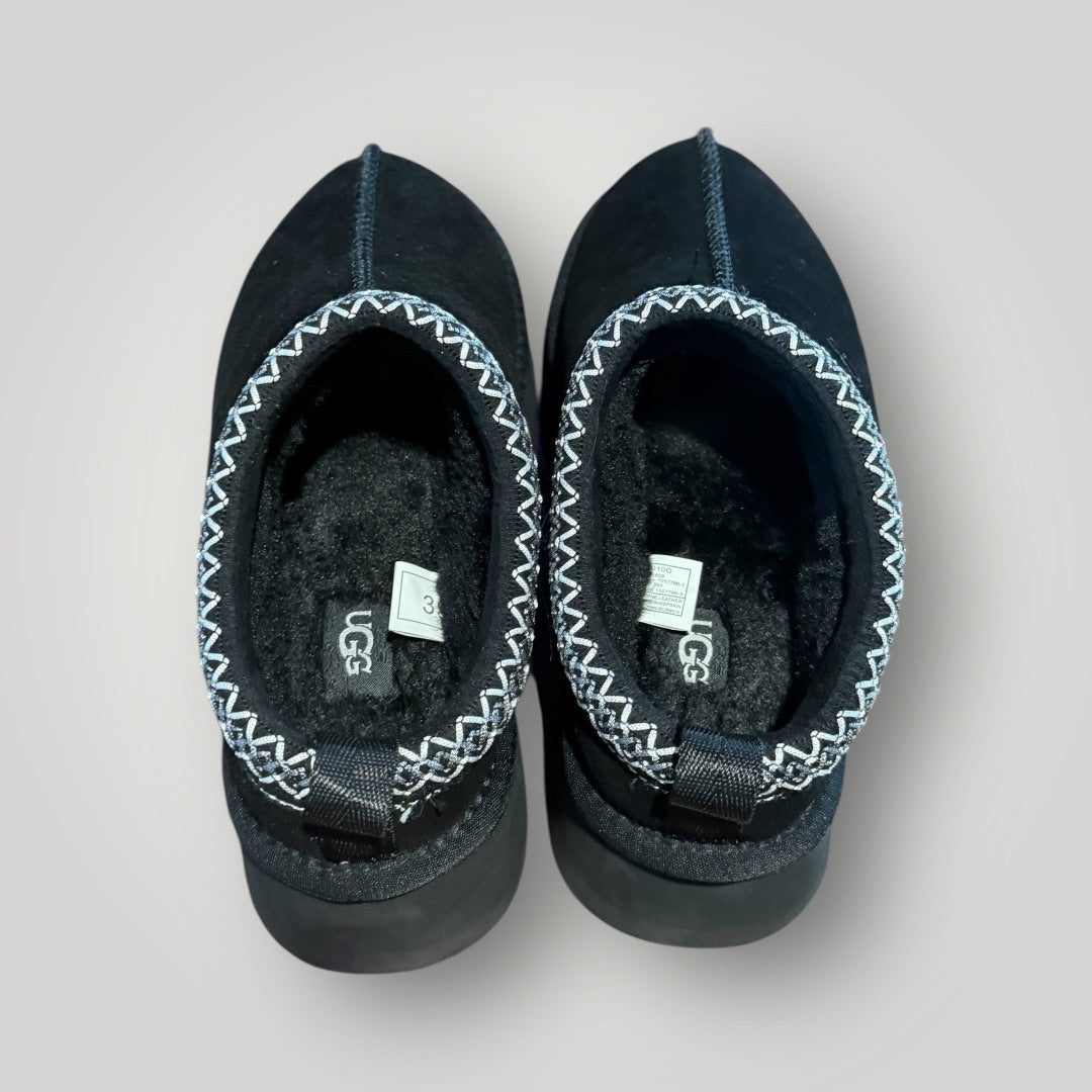 Black Dupe Uggs UGG-Style Cozy Slip-On Boots, Black