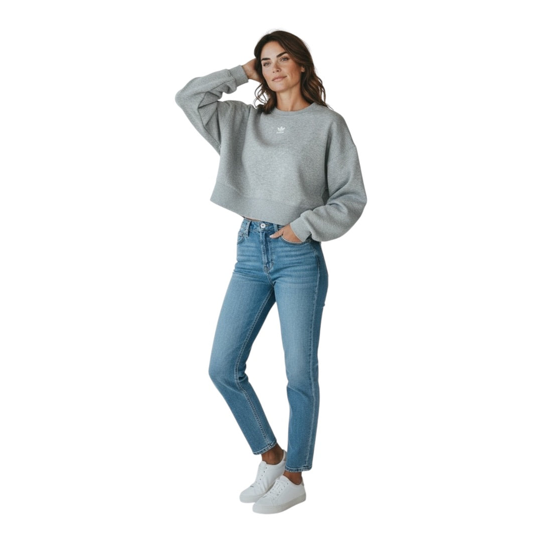Grey Adidas Women-Tops, Extra Small