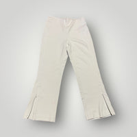 White Lululemon Ribbed Zip-Hem Pants, 8