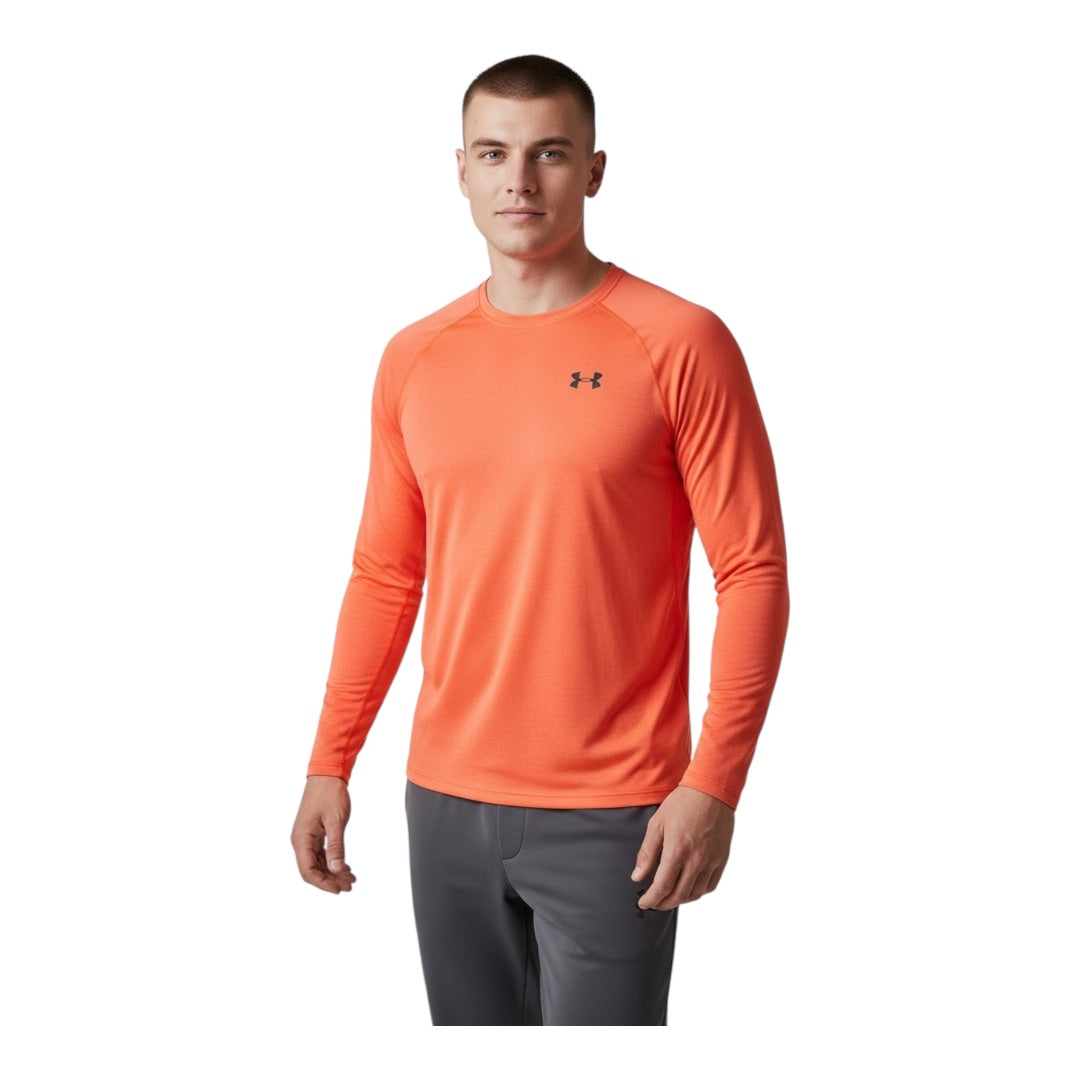 Neon Orange Under Armour Heatgear Men-Top, Small