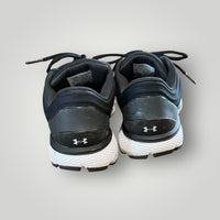 Black/White Under Armour Charged Escape Running Shoes, 6.5