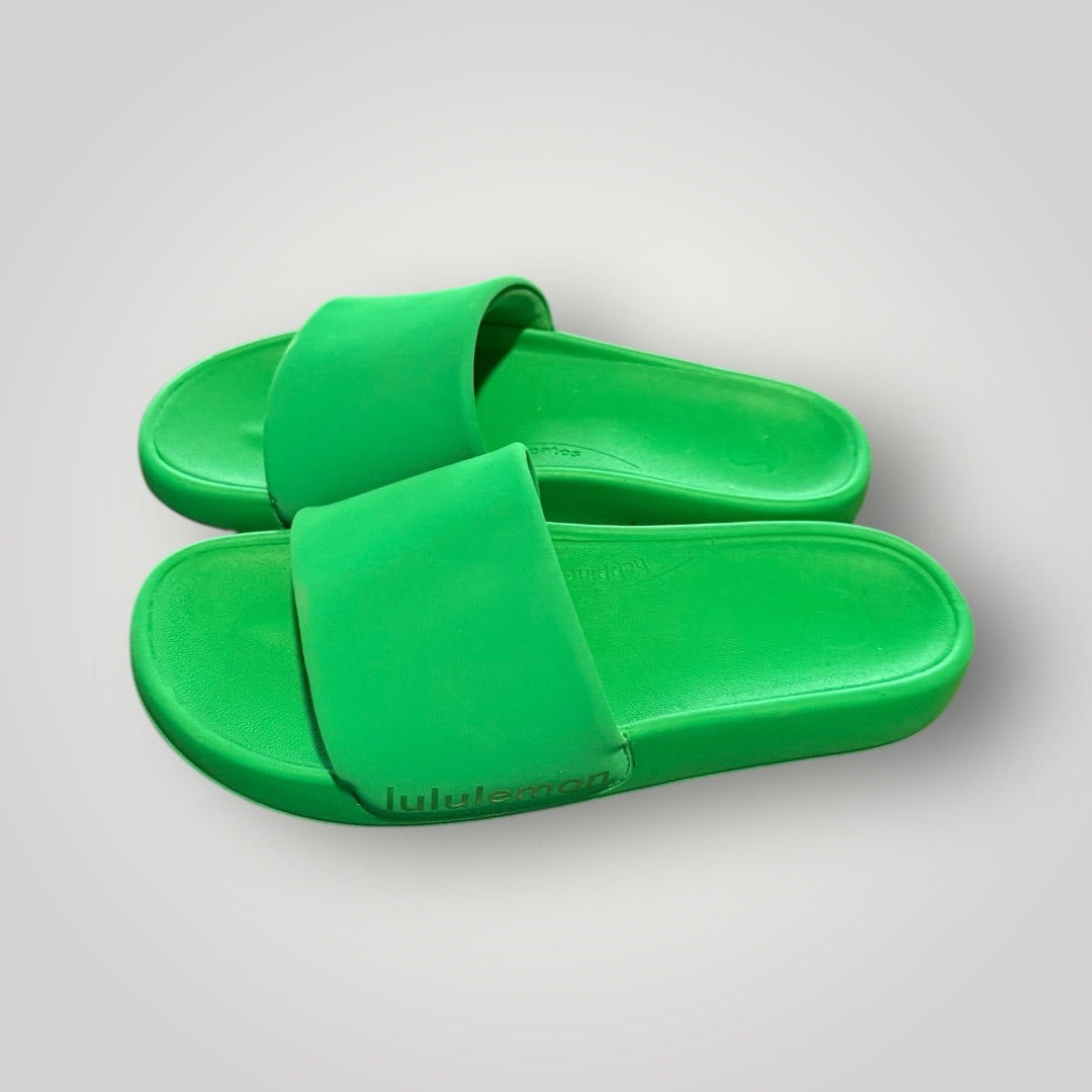 Green Lululemon Poolside Slides, 7