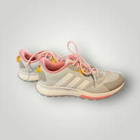 Grey/pink/yellow Adidas Athletic Sneakers, 6.5