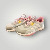 Grey/pink/yellow Adidas Athletic Sneakers, 6.5
