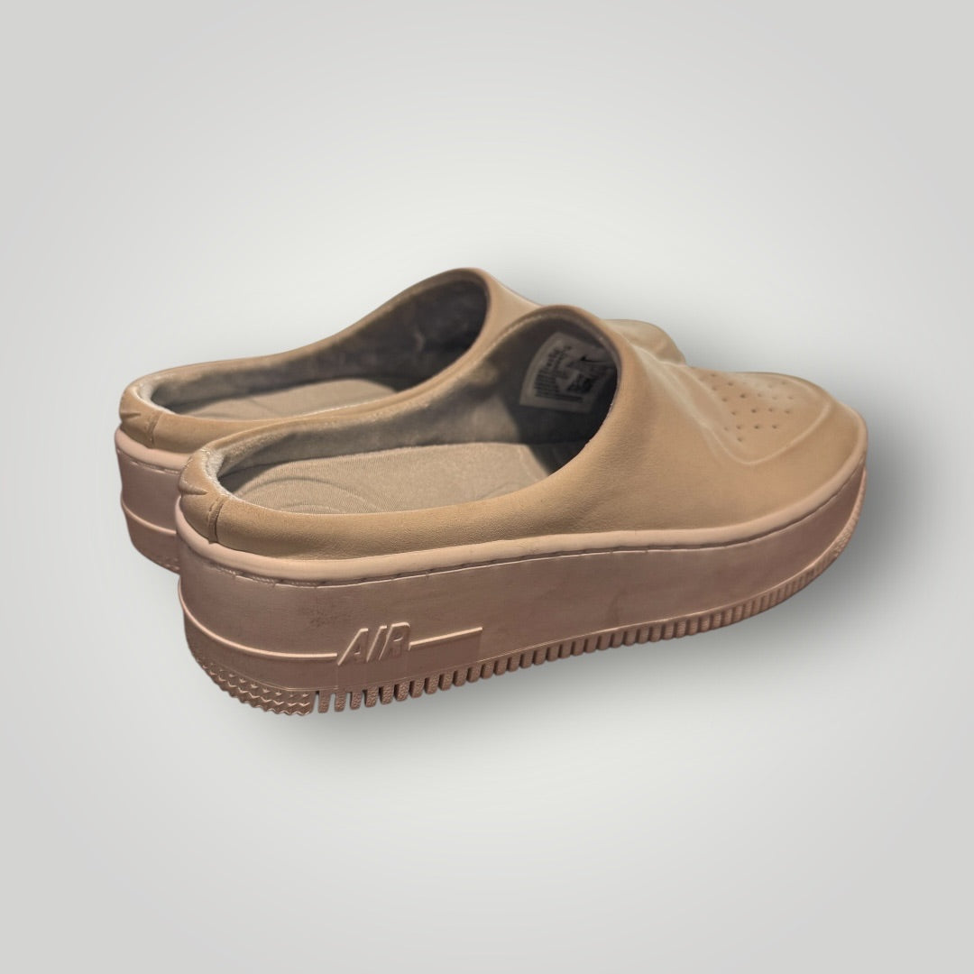 Light beige / neutral Nike Air Force 1 Mule Slip-On Sneakers, 7