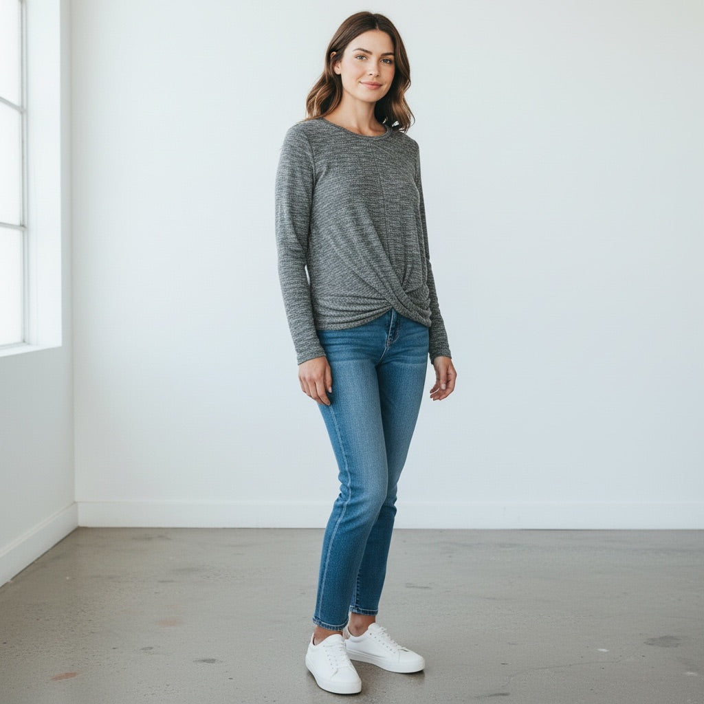 Grey Mystree Women-Tops, Medium