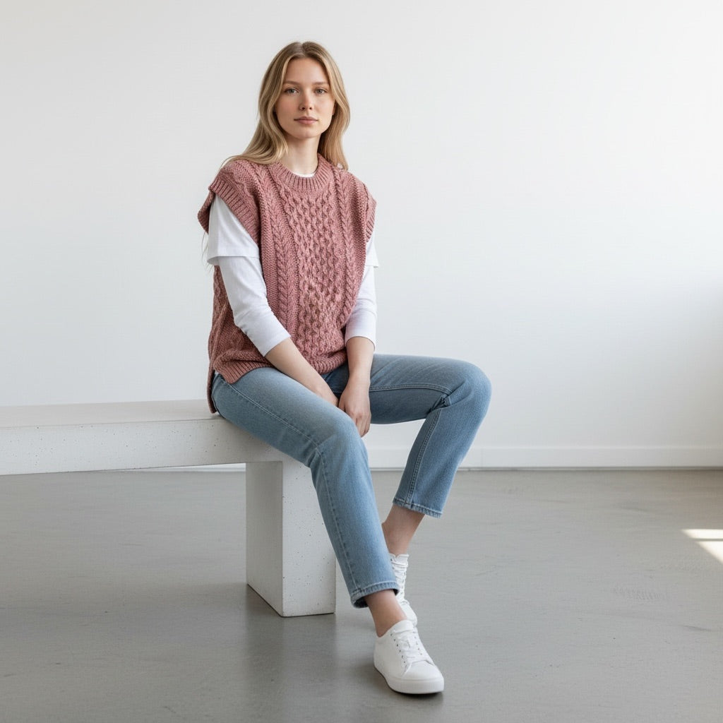 Dusty Rose Shein Women-Tops, Medium