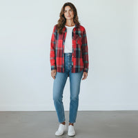 Plaid Stylus Women-Tops, Large