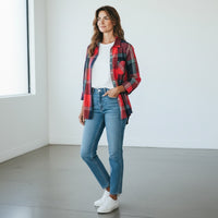 Plaid Stylus Women-Tops, Large