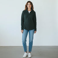 BCG Charcoal Quarter Zip Fleece Pullover Size Large