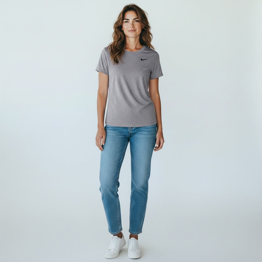 Heather Light Purple Nike Tee Women-Tops, Extra Small