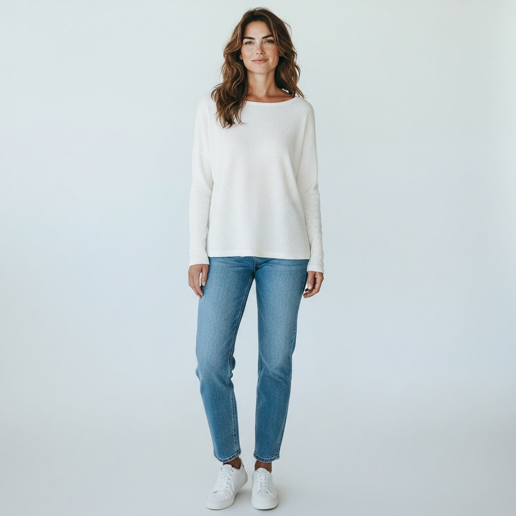 White Chenault Women-Tops, Small