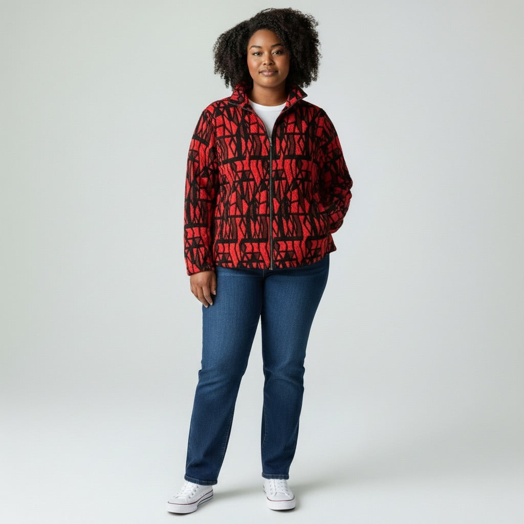 Black/Red Parsley & Sage Women-Tops, XL