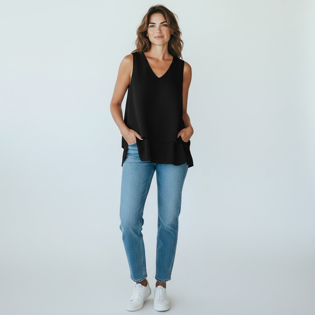 Black Michael Kors Women-Tops, Medium