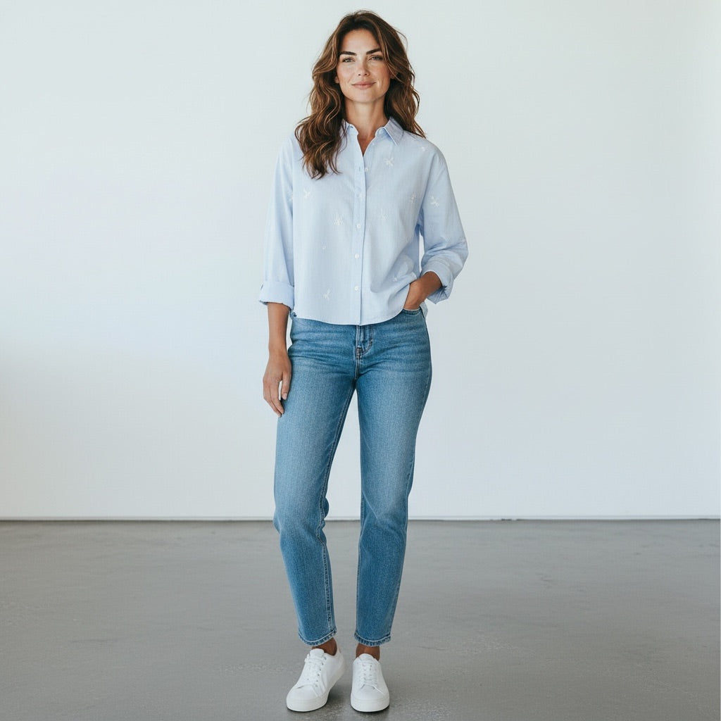 Light Blue Old Navy Women-Tops, Medium
