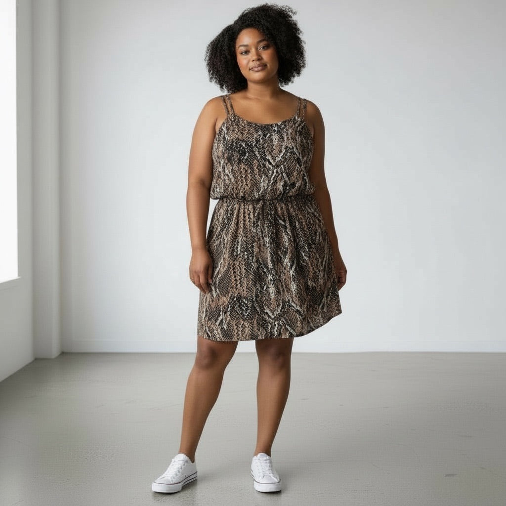 Black/Grey/Brown Snake Print Maurice’s Women-Dresses/Rompers, 2XL