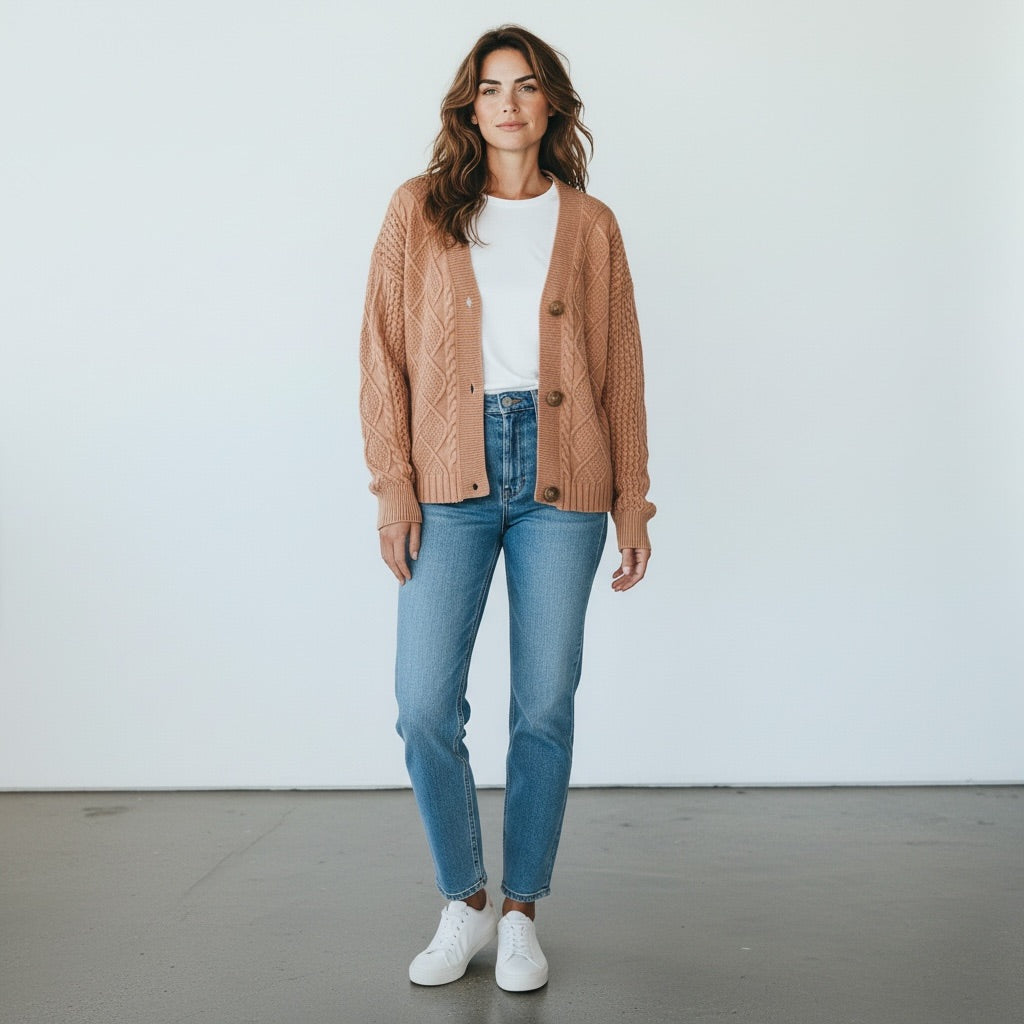 Tan/Camel Heyson Women-Tops, Medium