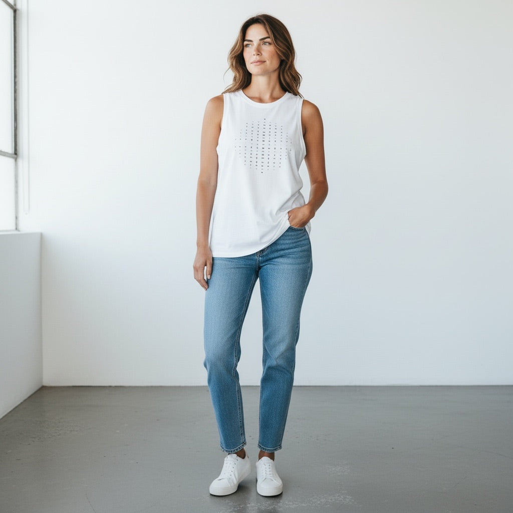 Cream The Nike Tee Dri Fit Women-Tops, Medium