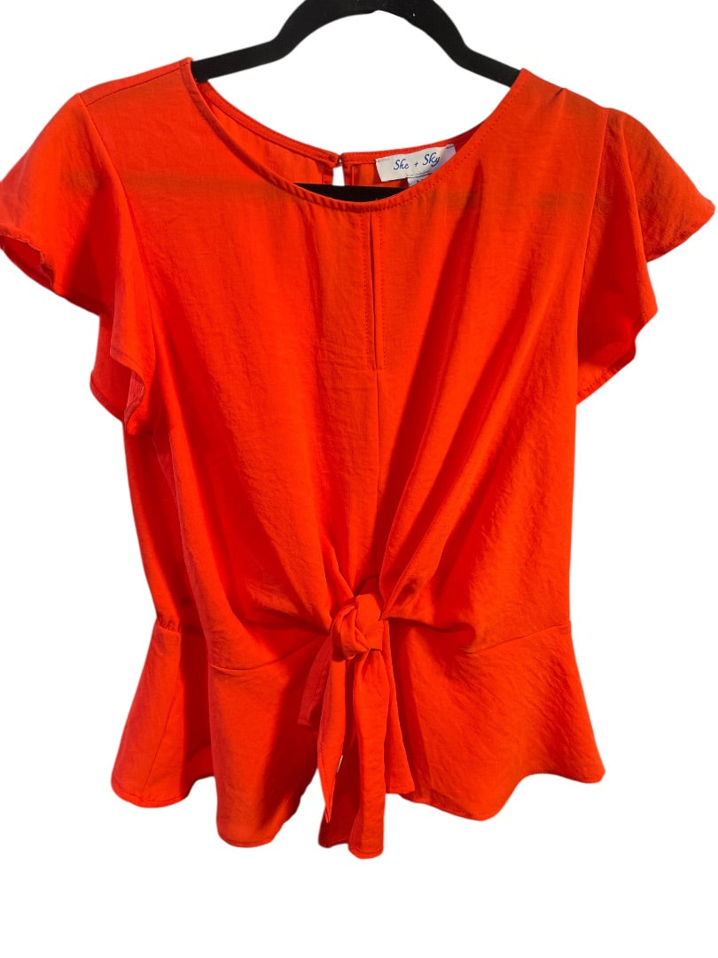 Orange/Coral She + Sky Women-Tops, Medium