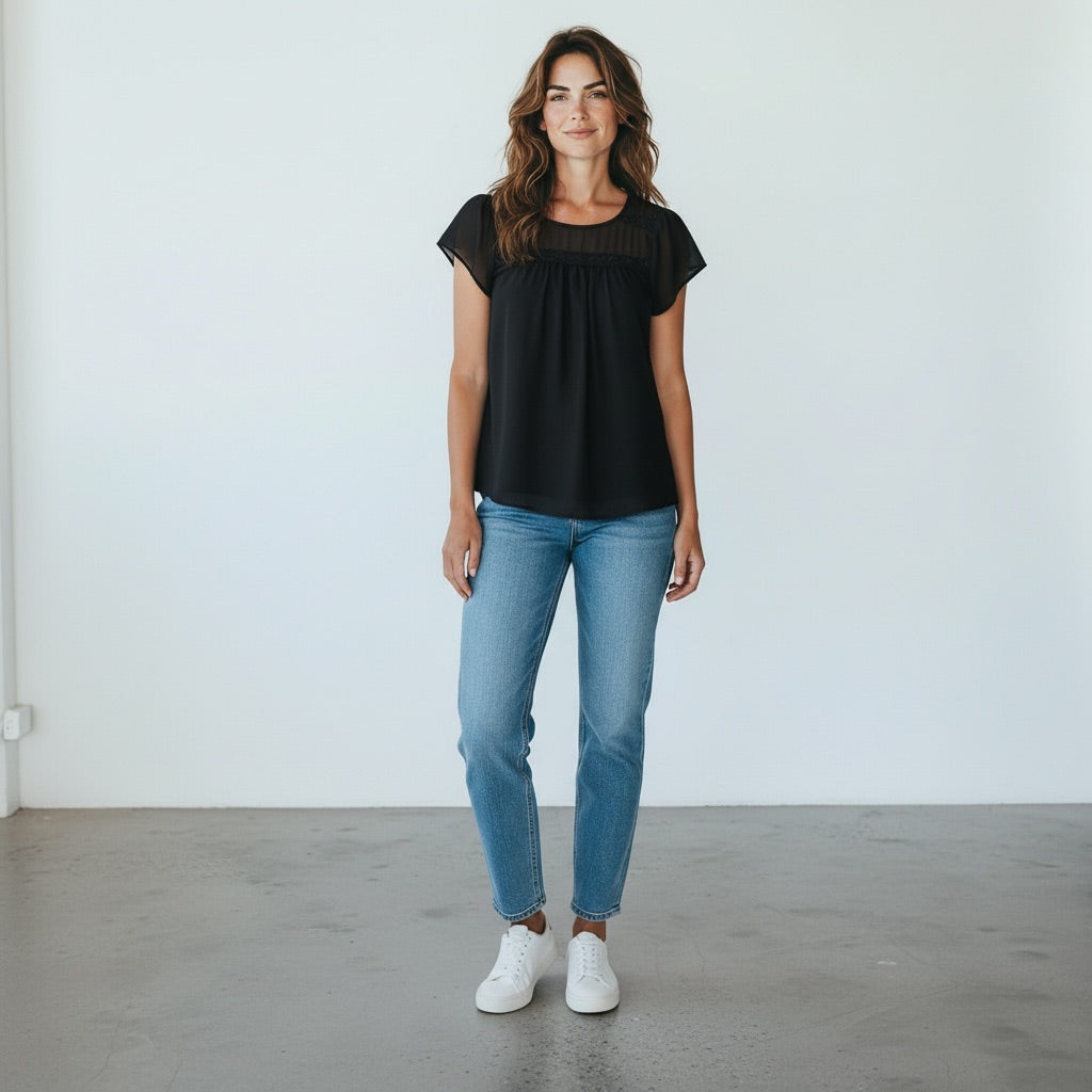 Black sheer Maurice’s Women-Tops, Medium
